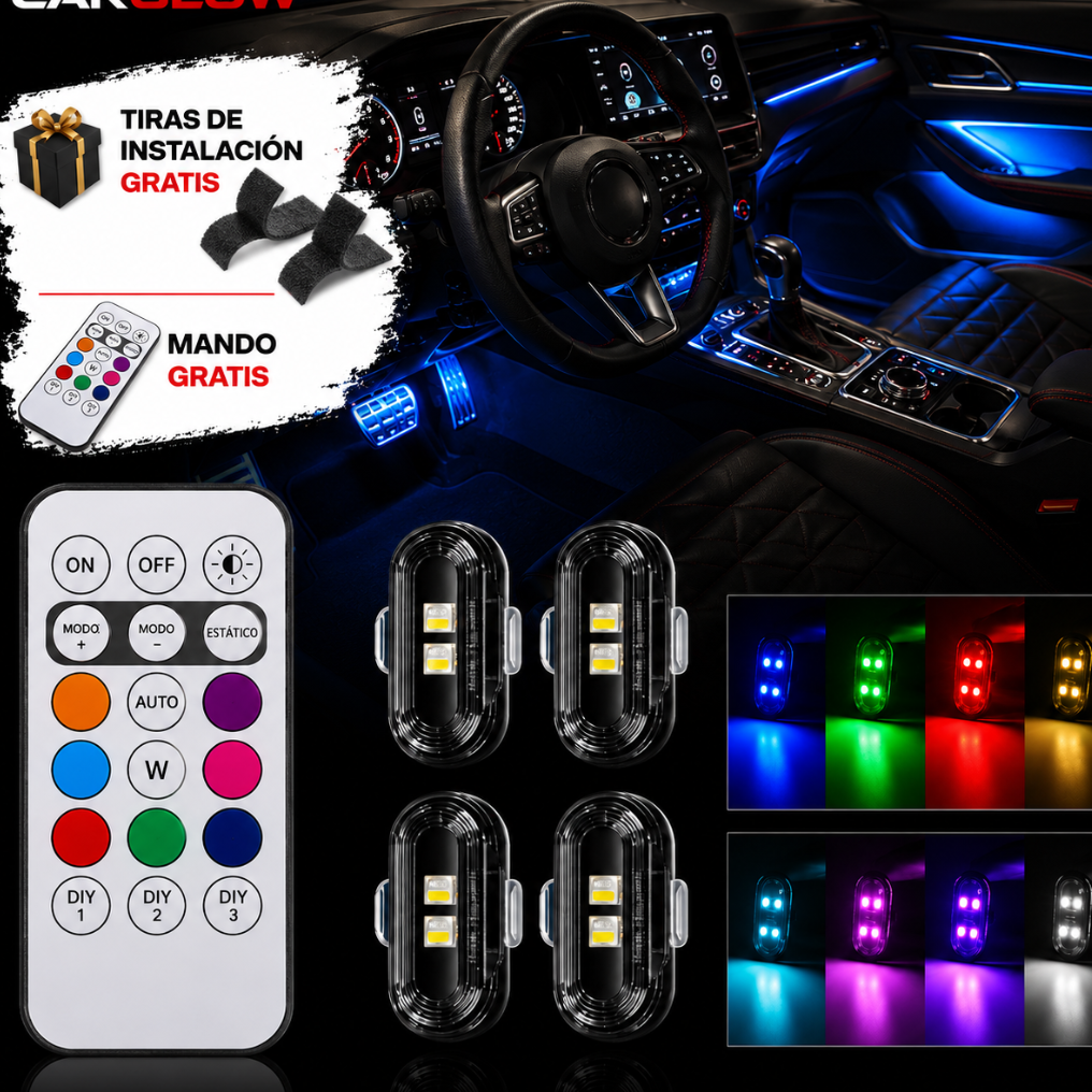 RGB LED Vehicle Light Kit - 8 Colors