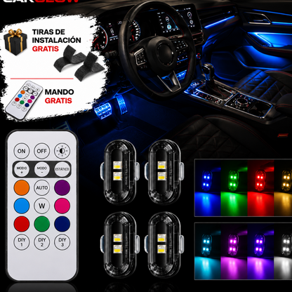 RGB LED Vehicle Light Kit - 8 Colors